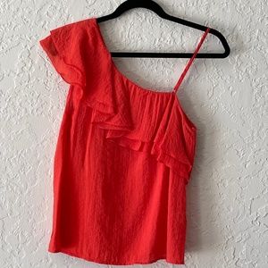 Sweet Wanderer One Shoulder Ruffled Top